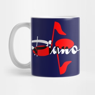 Piano Red Notes Mug